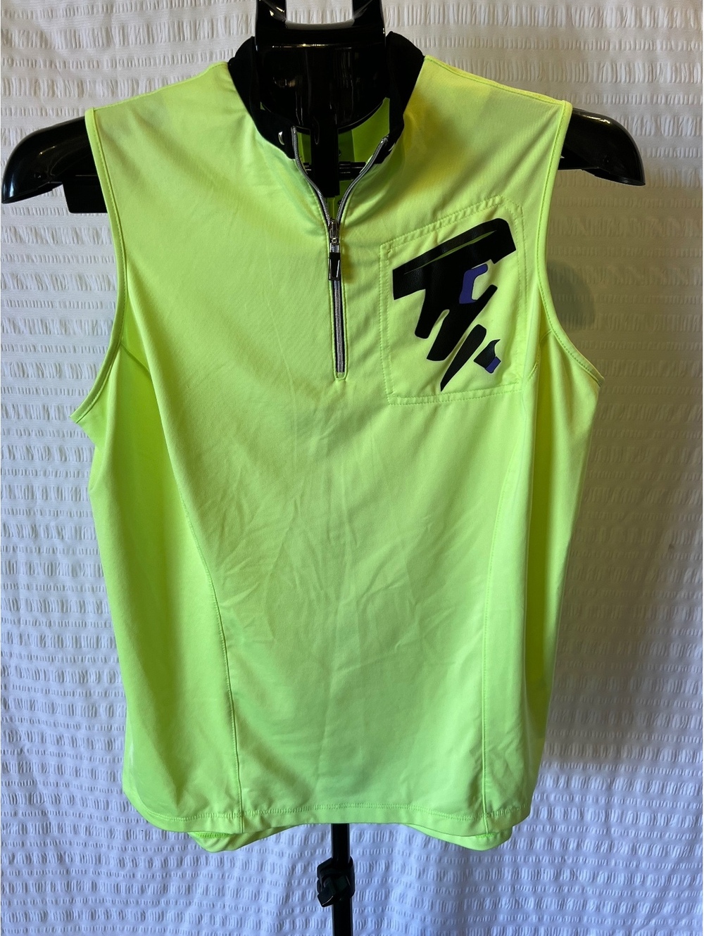 Jamie Sadock Neon Lime Sleeveless Golf Top Sz Med